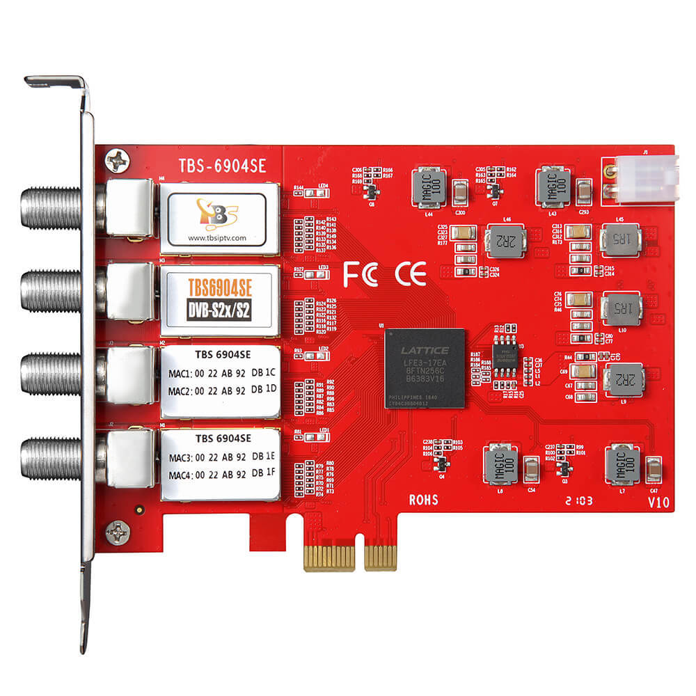 Digital Satellite TV Tuner Card TBS6904SE DVB-S2 Quad Tuner PCIe <strong>IPTV</strong> <strong>Headend</strong> <strong>Solution</strong> Streaming Server Gateway FTA High