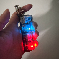Creative Fidget Clicker Mechanical Keyboard Custom Printing Logo LED Keycap Stress Relief Toy Multiple Colors Available Keychain