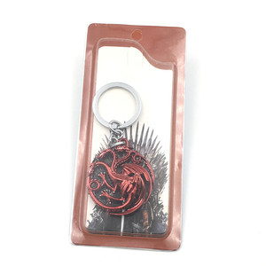 Llavero con distintivo de animal de aleación de zinc envejecida, colgante de emblema familiar surtido, anillo de metal duradero para colección de fans y bolsos - Product Image 3