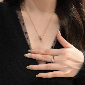 Collier en argent sterling S925 pour femme, nœud noir, design simple et original, pendentif cœur de pêche, collier clavicule, breloques tendance - Product Image 4