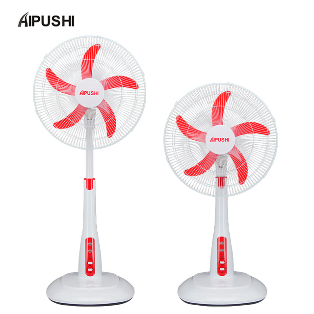 AC/DC Operation 16 Inches 5 Blades Rechargeable Home Solar Fans Rechargeable Electric Fan