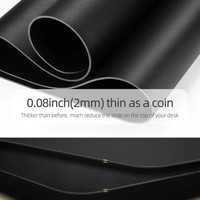 Tapis de souris d'ordinateur de bureau en cuir PU personnalisé