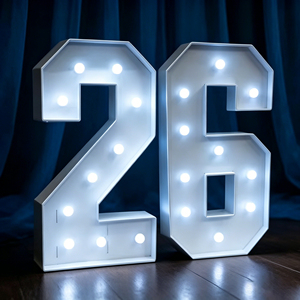 Giant <b>LED</b> letter <b>light</b> board for graduation parties, customizable illuminated numbers, event decorative lighting - Product Image 2