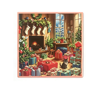 Sous-plat en céramique personnalisé pour Noël, motif anime, résistant à la chaleur, décoratif, pour cuisine, support de pot, dessous de verre