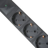 Barre d'alimentation (PDU) 12 voies standard français avec disjoncteur et protection contre la foudre, cordon d'alimentation de 2 m pour serveur