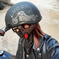 Casque de moto demi-face rétractable avec visière intérieure, doublure respirante, léger en ABS pour les balades estivales