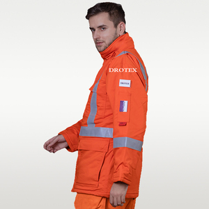 Ucuz yol madencilik elektrikçi pamuklu iş tulumu ceket yansıtıcı yangına dayanıklı FR iş elbisesi güvenlik giyim kış ceket - Product Image 5