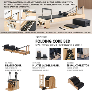 Máquina <span class=keywords><strong>de</strong></span> Pilates Reformer <span class=keywords><strong>de</strong></span> Madera <span class=keywords><strong>de</strong></span> Alta Gama, Cama Reformer, Equipo Profesional <span class=keywords><strong>de</strong></span> Gimnasio, Set Completo - Product Image 2