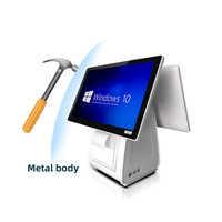 Высококачественная POS-система с двумя сенсорными экранами ABS6000 (WIN7/WIN10, 1920x1080, Bluetooth/Wi-Fi) – Кассовый аппарат
