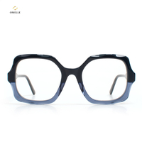 OMELLE Montures de Lunettes Classiques Vintage de Luxe pour Adultes Unisexe, Logo Personnalisé, Acétate de Haute Qualité, Anti-Lumière Bleue
