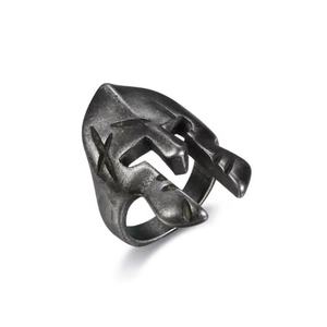 Anillos Vikingos para Hombre de Acero Inoxidable, Diseño de Casco de Guerrero Espartano, Estilo Retro, Joyería al por Mayor, Dropshipping - Product Image 1