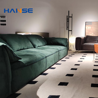 Ensemble de canapés modulaires convertibles - Tissu en velours de qualité commerciale pour salon de villa, écologique et ignifuge