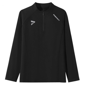 Sweat-shirt 1/4 zip Cozy Warmth avec doublure velours, technique de collage sans couture, coupe ajustée pour l'entraînement hivernal et les tenues décontractées - Product Image 5