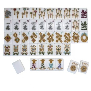 Juego de Mahjong Americano de Lujo Personalizado, Edición Clásica en Tono Dorado, 160 Piezas Acrílicas Grabadas - Product Image 4