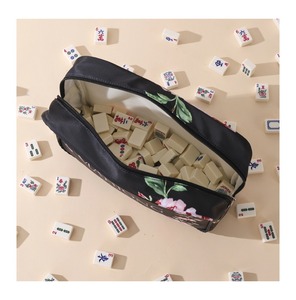 Sac de rangement étanche <span class=keywords><strong>Lcuky</strong></span> pour tuiles de Mahjong avec motif lettres et fermeture éclair, ensemble de sacs pour tuiles de Mahjong - Product Image 1