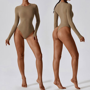 High Stretch Skinny Bodysuit Damen Overalls für Frauen Sexy Ballett Tanz Bodycon Langarm Jumps uit - Product Image 1