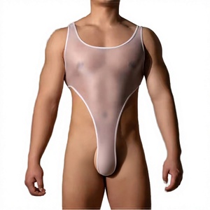 3035 Nouvelle Tendance : <span class=keywords><strong>Combinaison</strong></span> <span class=keywords><strong>String</strong></span> <span class=keywords><strong>Homme</strong></span> Sexy Transparente à Motif Uni, Taille Basse, Respirante en Spandex/Nylon - Product Image 1