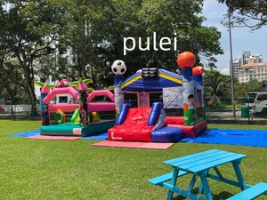 Château gonflable de football pour la Journée sportive des enfants, avec toboggan, pour usage commercial et domestique, idéal pour les soirées et les villas, haute performance - Product Image 3