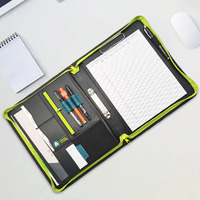 Porte-documents en cuir A4 avec logo personnalisé Modernqiu, mallette d'affaires avec fermeture éclair, classeur avec pince à documents