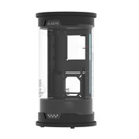 Boîtier PC ALSEYE, nouveau design cylindrique, panoramique à 360 degrés, MICRO ATX/ITX, couleur noire, FC01-B2, compatible avec refroidissement liquide 360.