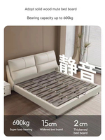 XTB-005 OEM/ODM Lit de luxe moderne européen pour chambre à coucher, mobilier de lit souple extensible King Size Double en bois de pin massif avec bordure entièrement scellée