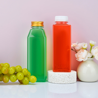 Contenants d'emballage pour boissons en gros, bouteilles en plastique transparentes vides de 350 ml, 400 ml, 500 ml, 700 ml, 1 L, 1900 ml pour thé au lait et jus