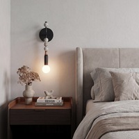 Applique murale en laiton avec perles de marbre, style rétro, pour éclairage intérieur d'hôtels et résidentiel, vente en gros d'usine, service personnalisé