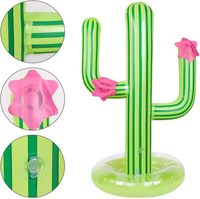 Jouet de plage gonflable en PVC en forme de cactus OEM transfrontalier, accessoire de décoration et d'activités