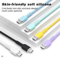 Kabel Data pengisi daya Cepat USB, silikon lembut V8 kabel USB mikro tipe-c untuk Android Iphone
