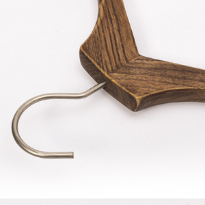 Perchas de <span class=keywords><strong>Madera</strong></span> de Estilo Vintage <span class=keywords><strong>para</strong></span> Ropa de Traje de Hombros Anchos, con Barra de Terciopelo Antideslizante - Product Image 3