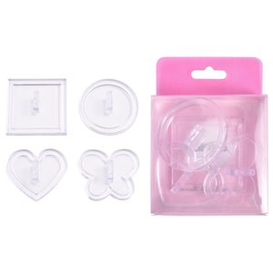 Supports d'entraînement pour ongles KADS, 4 pièces/boîte, transparents roses, forme mignonne, présentoirs pour nail art, pour usage en salon de manucure - Product Image 6