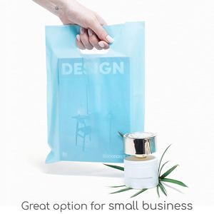 Bolsas de mercancía reciclables HDPE troqueladas impermeables con impresión flexográfica para supermercados-Tamaño y color personalizables - Product Image 6