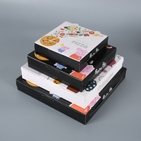 Boîte à pizza gaufrée de dessin animé sur mesure 6-18 pouces paquet à emporter avec laminage mat gaufrage et revêtement UV