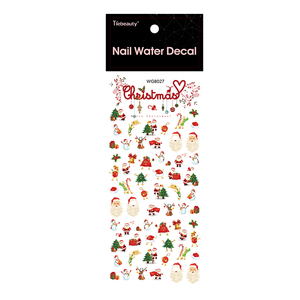 Cinq et dix GMPC/Sedex/ISO/EUDR gros dessins animés de noël chauds <span class=keywords><strong>Nail</strong></span> <span class=keywords><strong>Art</strong></span> autocollant 2D Nowman renne ongles accessoires fournitures - Product Image 6