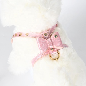 도매 고급 새로운 사용자 정의 로고 전체 가죽 개 목걸이 애완 동물 가죽 끈 및 하네스 세트 개 목걸이와 개인 3 개 조각 - Product Image 3