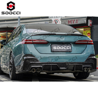 Diffuseur arrière en fibre de carbone sèche style TAKD avec embouts d'échappement quadruples pour BMW Série 5 G60 G61 520i 530i 540i 2023-2027