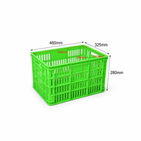 460*325*280 En gros, paniers en plastique perforés à mailles larges, robustes et légers, recyclables, empilables et ventilés