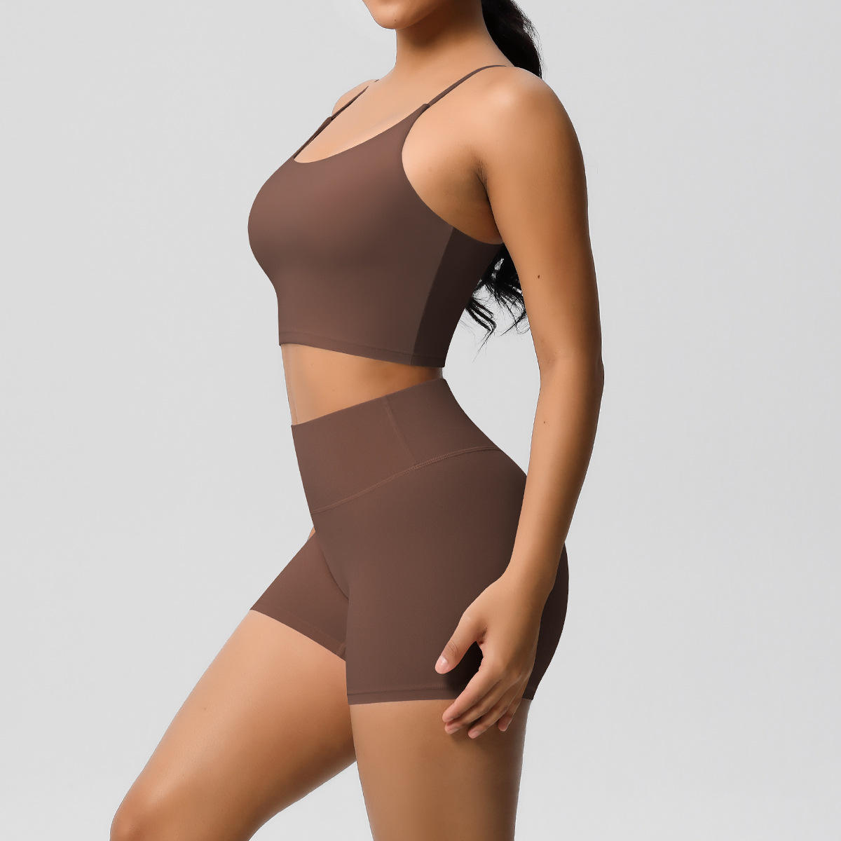 7121 vest + 7101 shorts set - eggplant purple