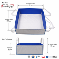 Sac autoportant pour lavage de béton avec panneau intérieur en plastique, réutilisable, robuste, pour ciment et boues, idéal pour les chantiers de construction