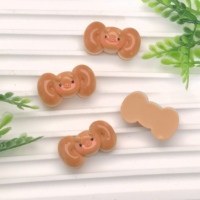 Breloques en résine Kawaii en forme de cochon de dessin animé avec nœud, animaux à dos plat, pour boucles d'oreilles, porte-clés, pendentifs, fabrication de bijoux et accessoires de bricolage