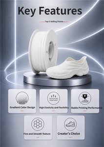 Filament 3D flexible TPU95A haute élasticité 1,75 mm résistant à l'usure pour coque de téléphone Bambu Creality - Product Image 5