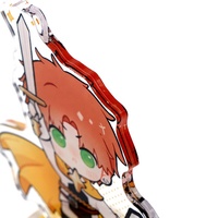 Porte-clés en acrylique transparent personnalisé avec personnage d'anime, imprimé UV, respectueux de l'environnement, petites figurines en acrylique
