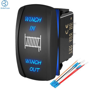 Treuil dans le treuil momentané ON/Off/ON 7 broches treuil interrupteur <span class=keywords><strong>à</strong></span> bascule bascule 3 voies 20A 12V 10A 24V DC étanche bleu - Product Image 1