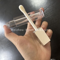Tube de brillant à lèvres ISMAN personnalisé avec logo, 5 ml, grand applicateur, couleurs Or, Or Rose, Argent, Noir, Blanc, Rose, Contenant vide pour brillant à lèvres, Marque Privée