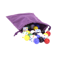 Plateau de jeu d'échecs coloré en gros jeu de dés de remplacement 15mm billes de verre