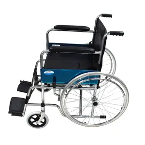 Silla de ruedas con orinal para atención médica, asiento de inodoro desechable para Baño