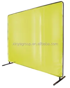 hot sales flame resistant vinyl Welding Screen welding curtain with 6'x6' quick steel frame