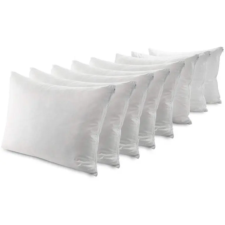 Waterdicht 100% Katoen Witte Kleur Ritssluiting Pillow Protector Satijn Kussenslopen Kussenhoes
