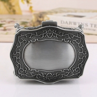 Boîte à bijoux de luxe compacte en fer, style argent antique, en alliage de zinc, pour rangement de bijoux, emballage métallique artisanal, DCM-Jewel Box 3D Holiday