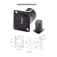 Pemasangan sekrup pada Panel sasis tipe d dudukan dinding Zinc Alloy HDTV kompatibel dengan 2.0 sambungan konektor Coupler